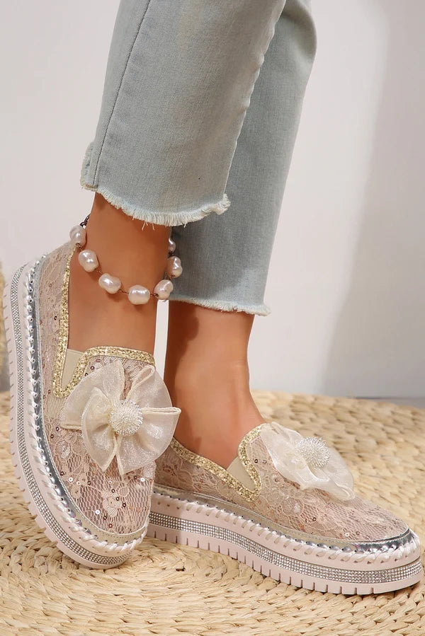 Threaded Pear Ayah Breathable Lace Loafer Shoes