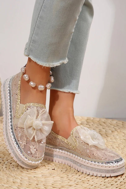 Threaded Pear Ayah Breathable Lace Loafer Shoes