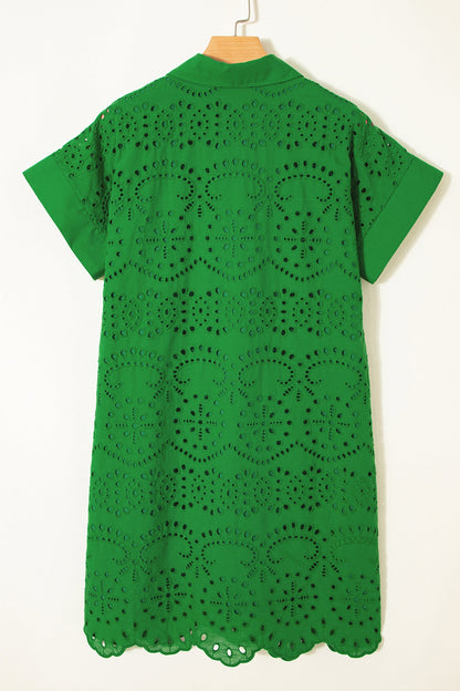 Threaded Pear Celine Eyelet Embroidered T Shirt