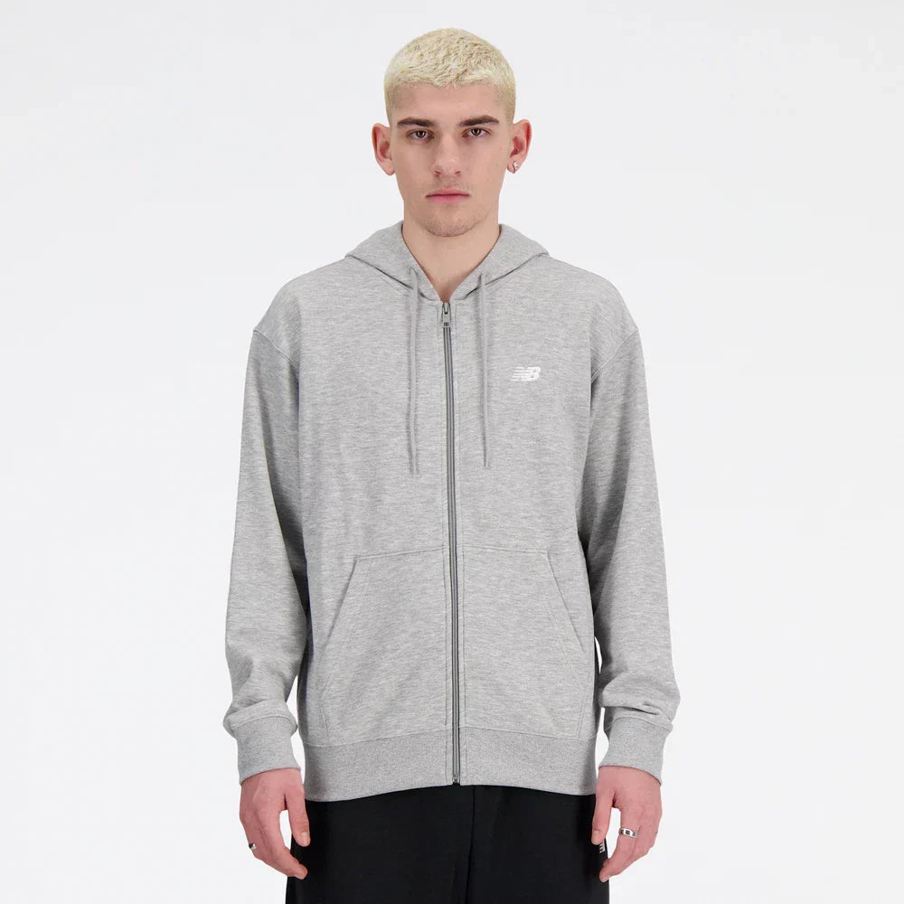 New Balance Sport Essentials Men's Full-Zip Hoodie — Gray