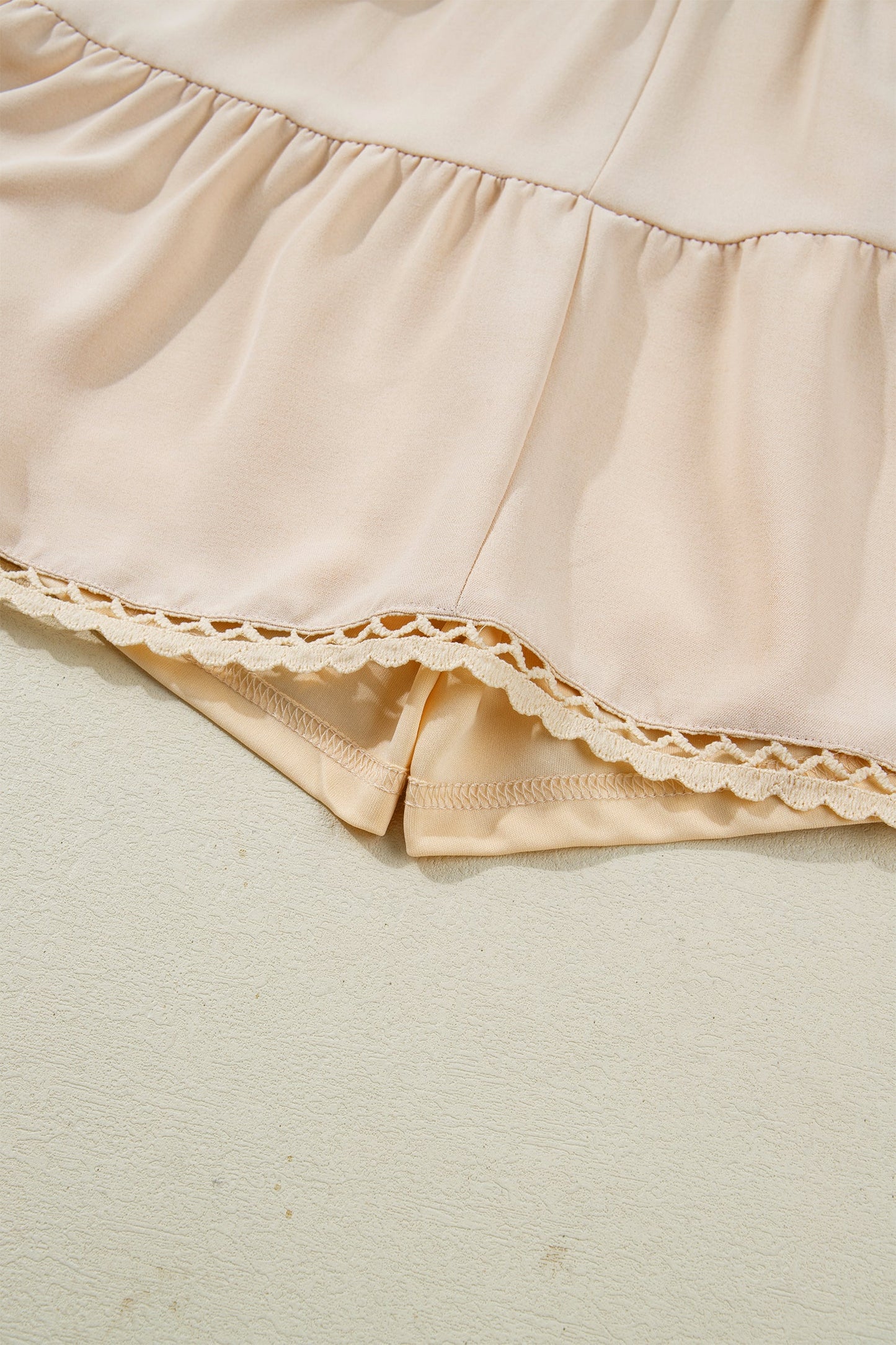 Threaded Pear Millie Trim Boho Ruffled PLUS Shorts