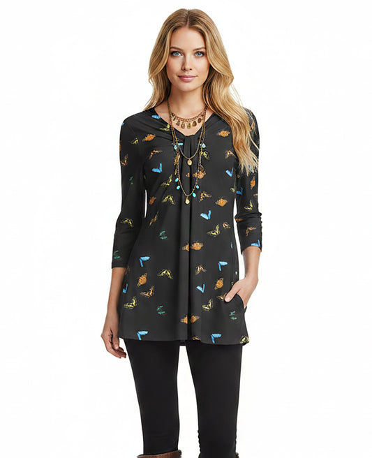 Black Multicolor Print-