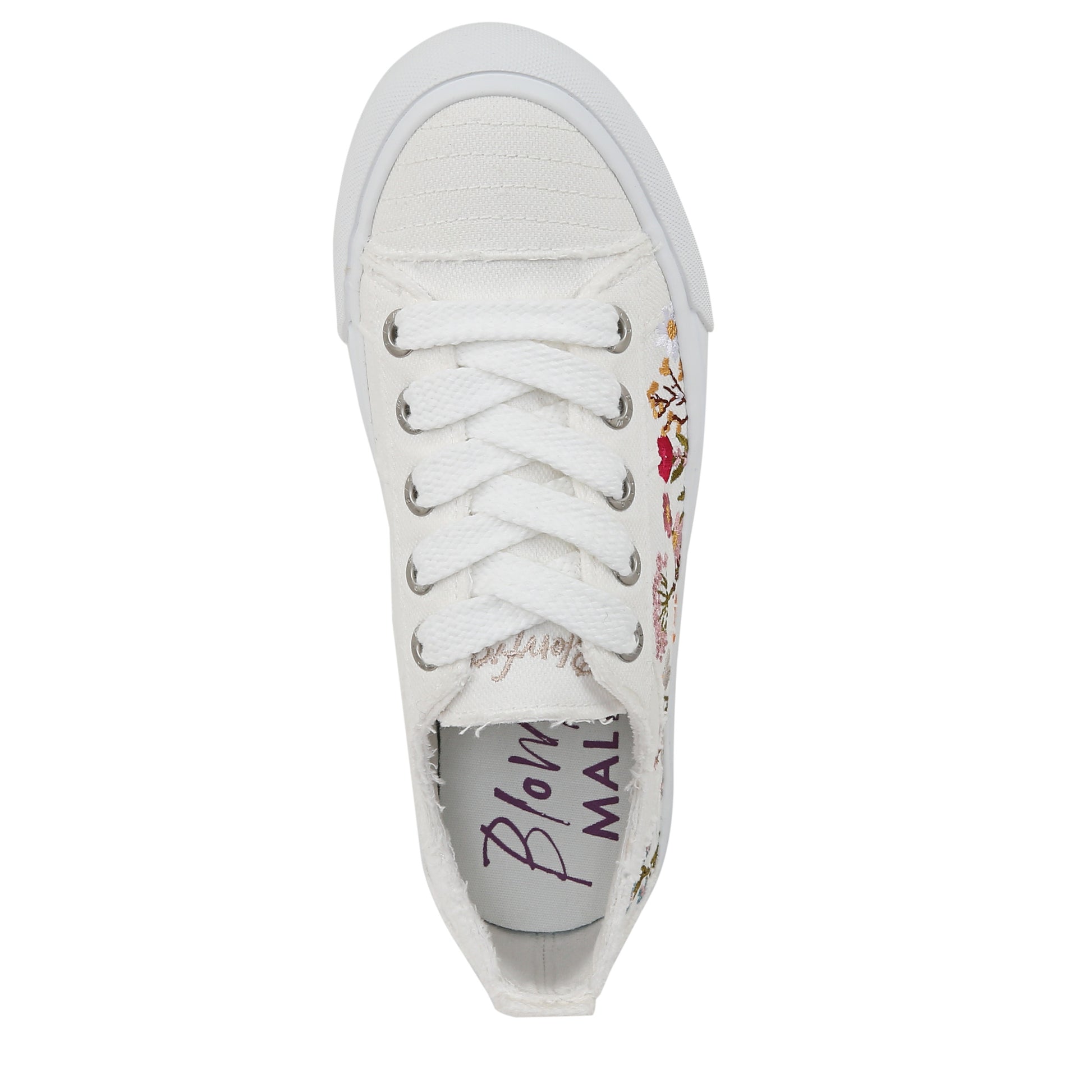 White Embroidered Canvas