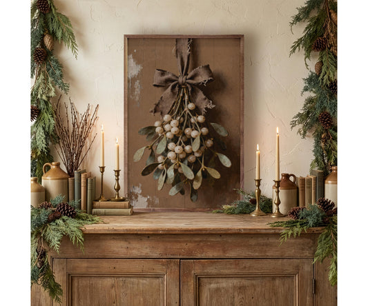 Kendrick Home Rustic Brown Mistletoe