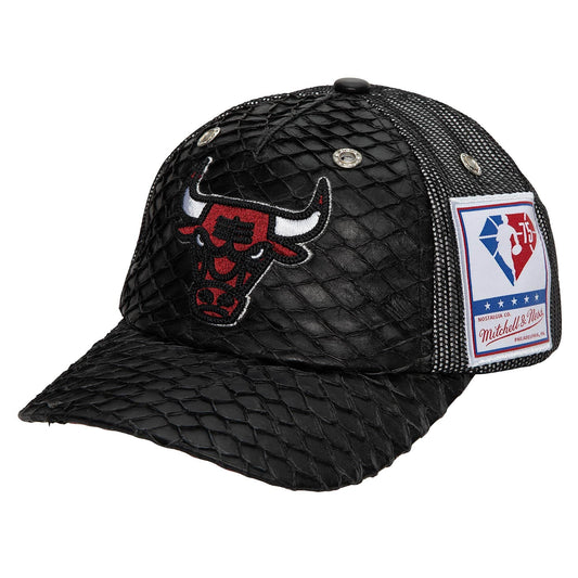 Mitchell & Ness Men's NBA 75Th Platinum Lux Trucker Bulls Hats