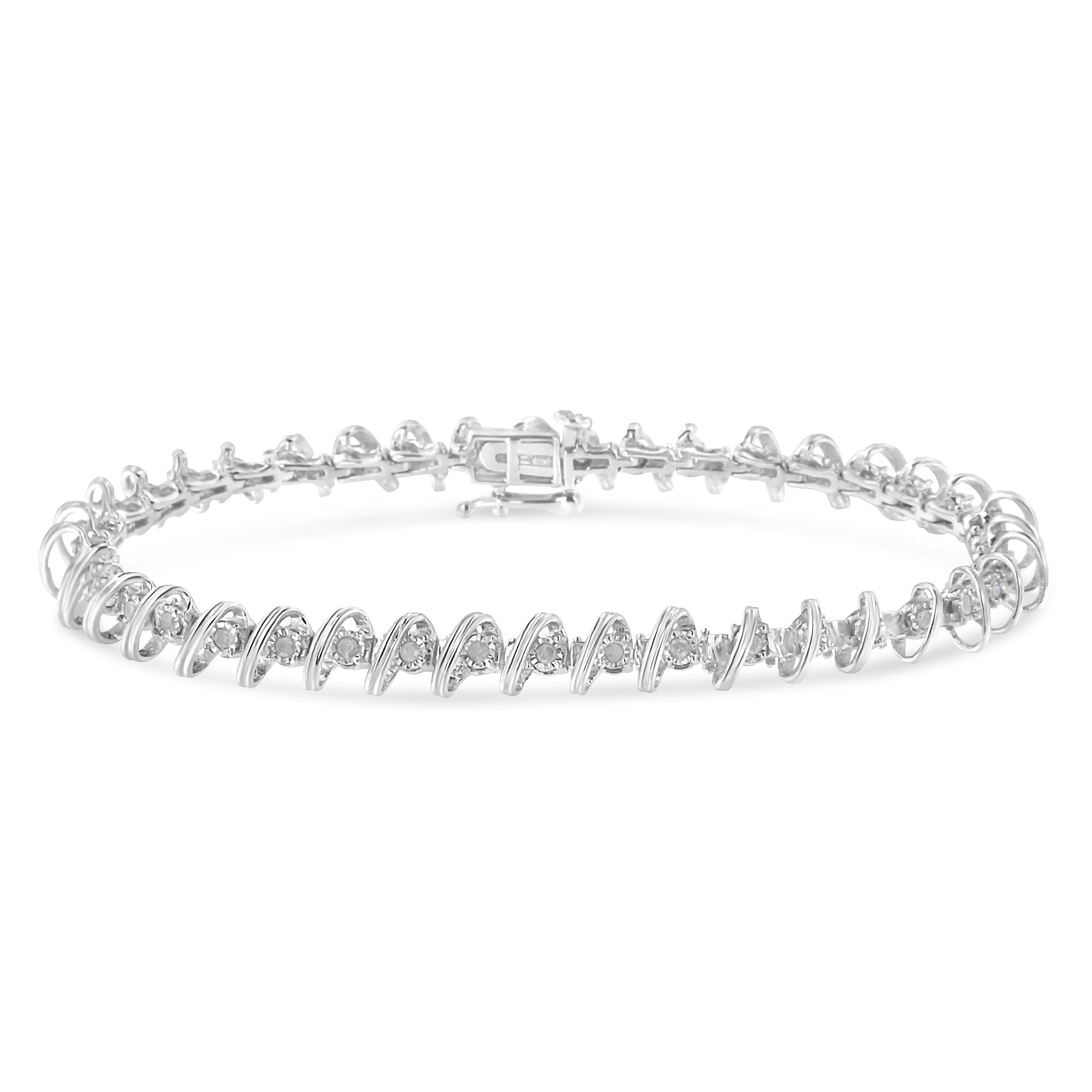 925 Sterling Silver 1/2 Cttw Diamond Miracle-Set 7