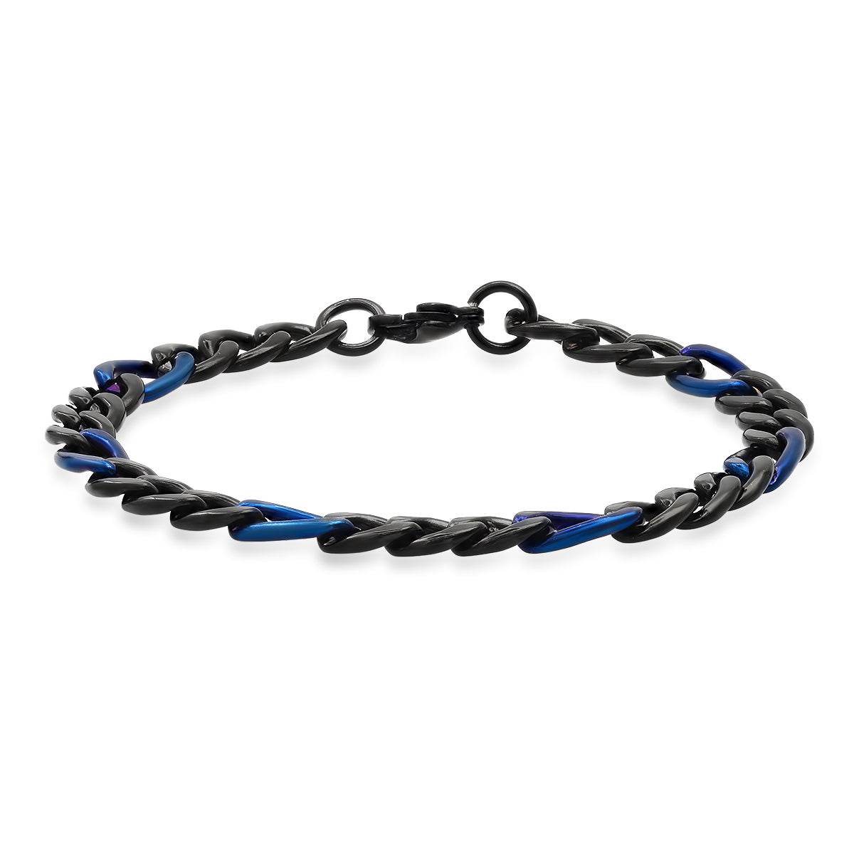 Two Tone Figaro Chain Bracelet