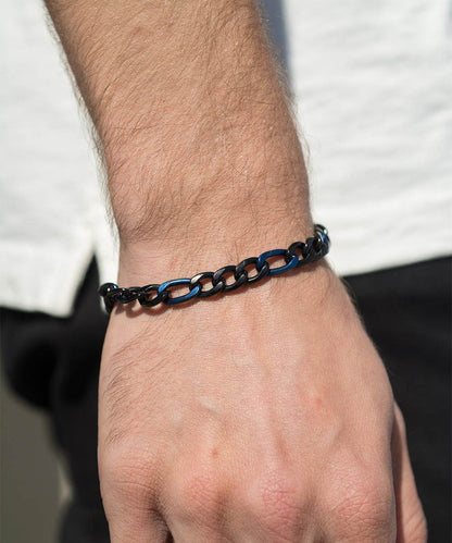 Two Tone Figaro Chain Bracelet