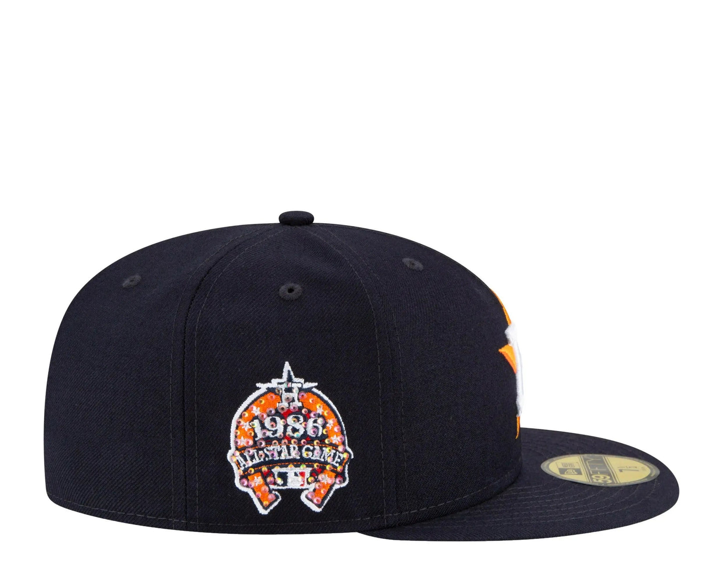 New Era 59Fifty Men Houston Astros Icy 1986 ASG Side Patch Fitted Hat Grey/Baby Blue