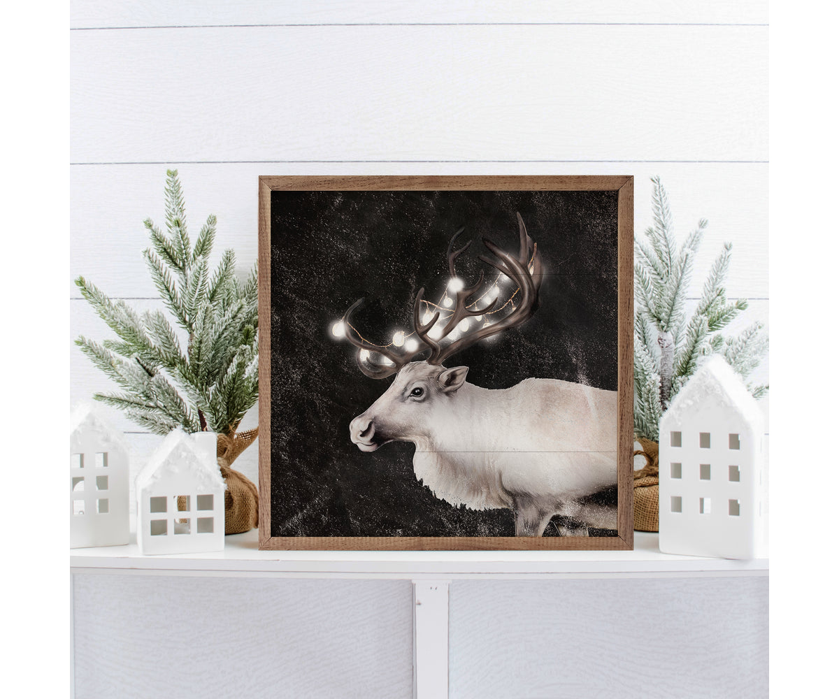 Kendrick Home Glowing Reindeer Black
