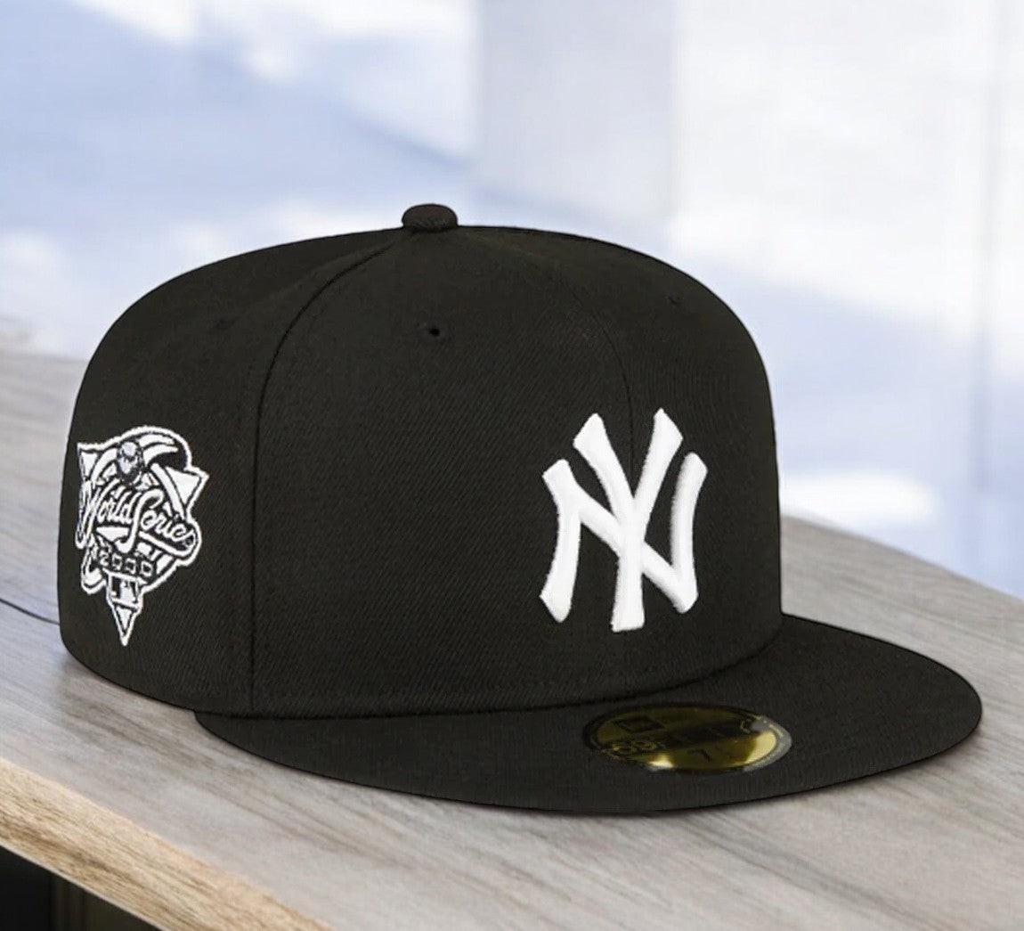 New Era Men's MLB Ny Yankees 5950 Fitted Side Patch 2000 World Series Hats