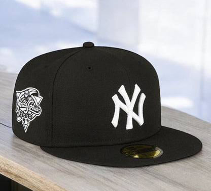 New Era Men's MLB Ny Yankees 5950 Fitted Side Patch 2000 World Series Hats