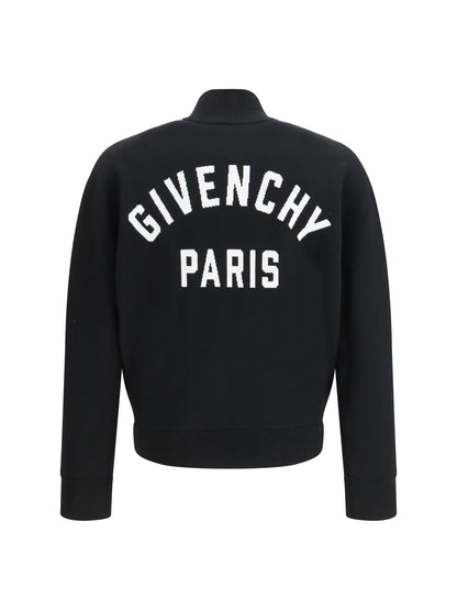 Cardigan Stretch Wool-Blend Black/White