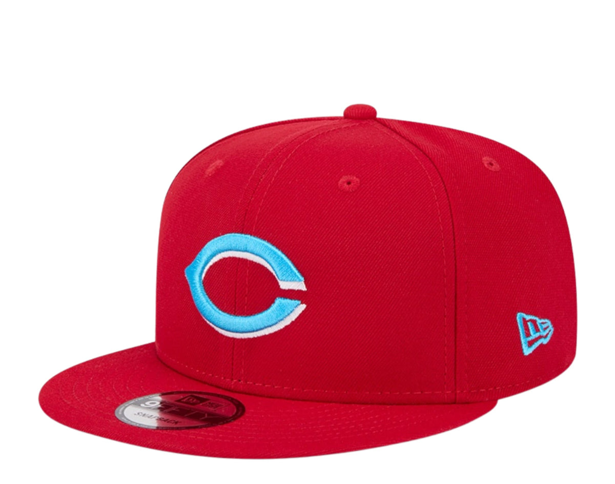 New Era Cincinnati Reds Father's Day 2024 9FIFTY Men's Snapback Hat — Red/Blue
