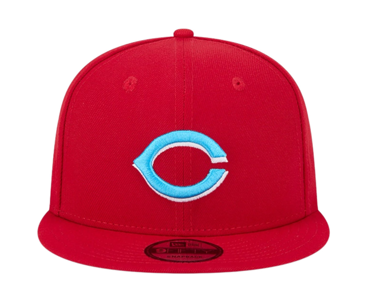 New Era Cincinnati Reds Father's Day 2024 9FIFTY Men's Snapback Hat — Red/Blue