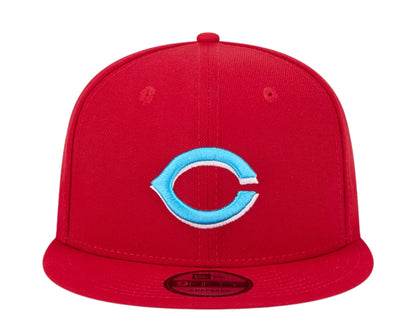 New Era Cincinnati Reds Father's Day 2024 9FIFTY Men's Snapback Hat — Red/Blue