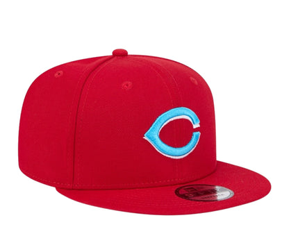 New Era Cincinnati Reds Father's Day 2024 9FIFTY Men's Snapback Hat — Red/Blue