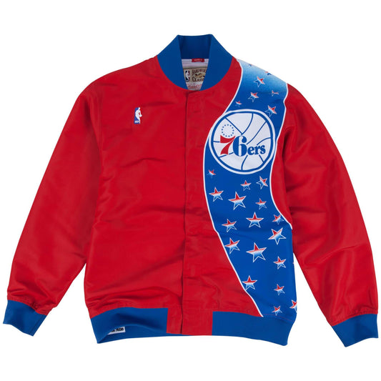 Mitchell & Ness Men's NBA 1993-94 Authentic Warm Up Jacket Philadelphia 76Ers Jackets