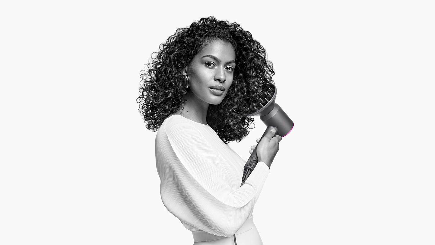 Dyson Supersonic Hair Dryer & Display Stand in Fuchsia/Iron