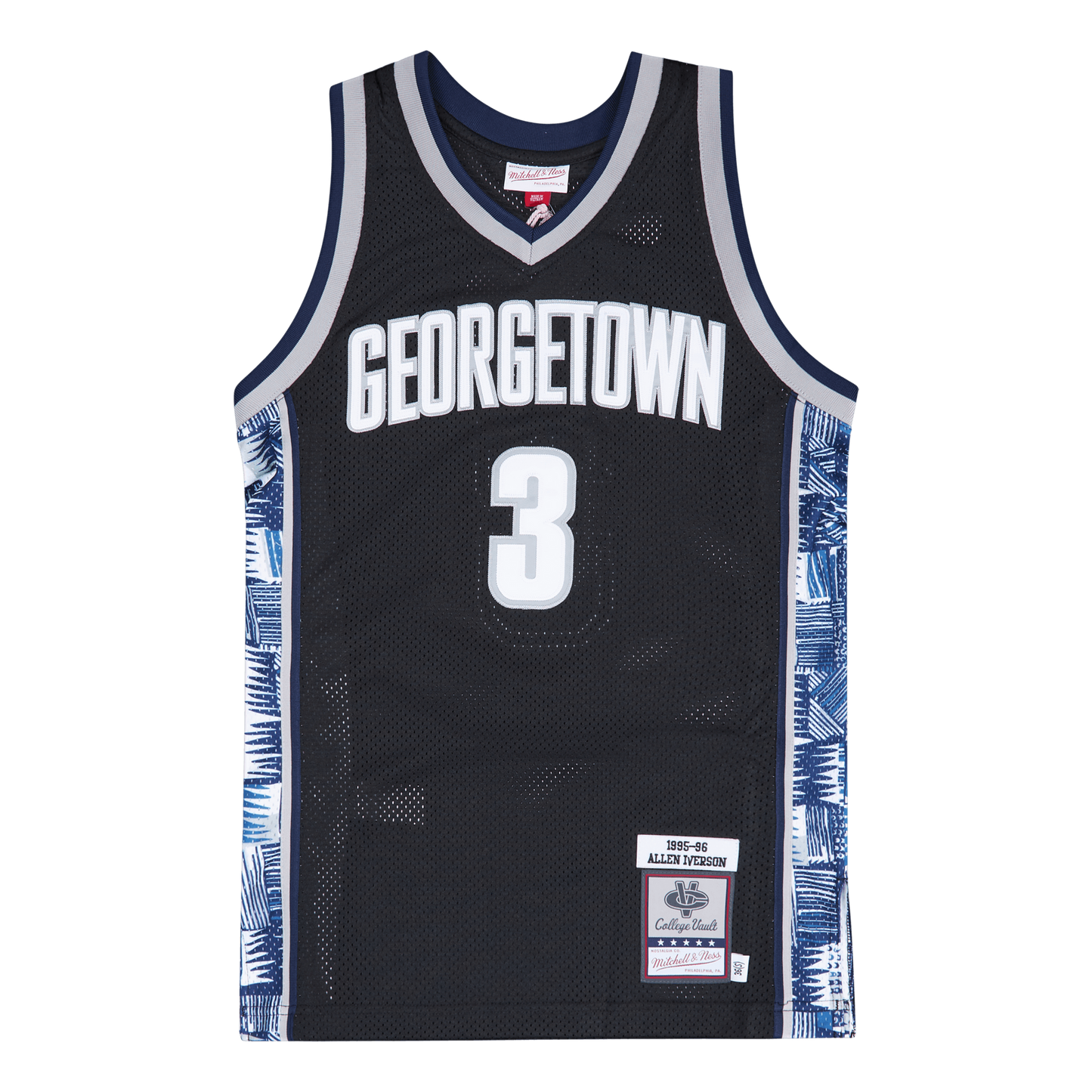 Men's Mitchell & Ness Ncaa Alternate Jersey Georgetown 1995 Allen Iverson