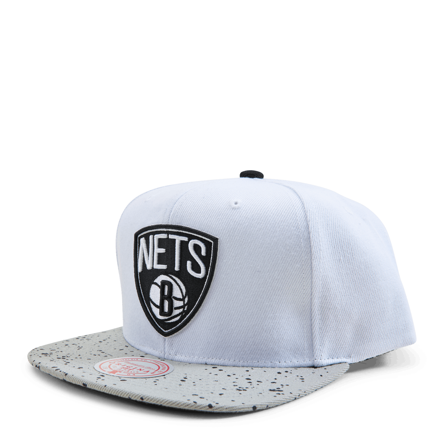 Men's Mitchell & Ness NBA Cement Top Snapback Nets - White-Silver