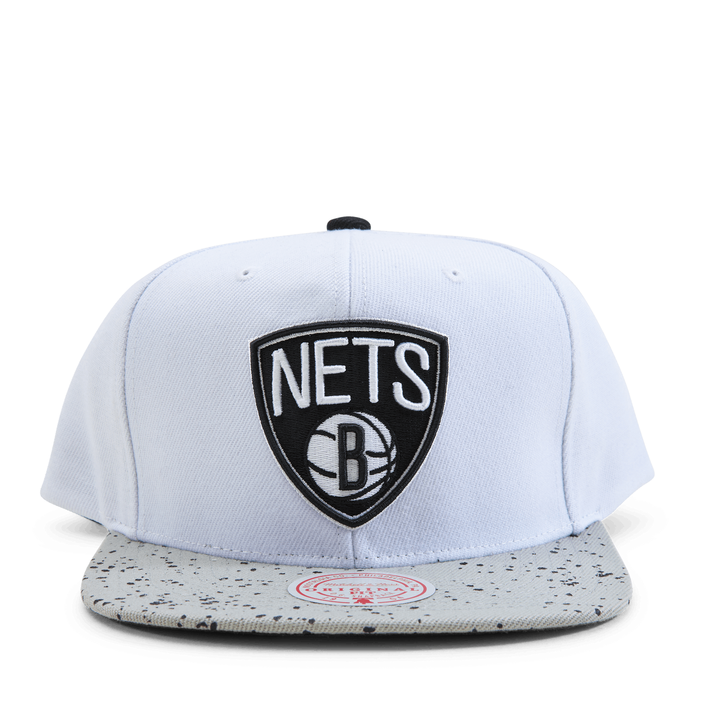 Men's Mitchell & Ness NBA Cement Top Snapback Nets - White-Silver