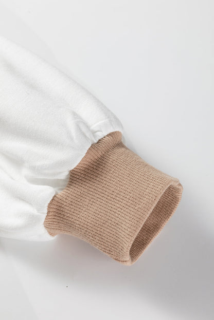 Threaded Pear Zyla Contrast Stitching Oversize Sweatshirt