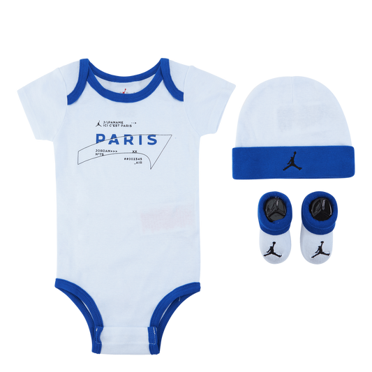 Air Jordan Baby Bodysuit, Hat And Booties 3-Pc Box Set 'Paris' Hats