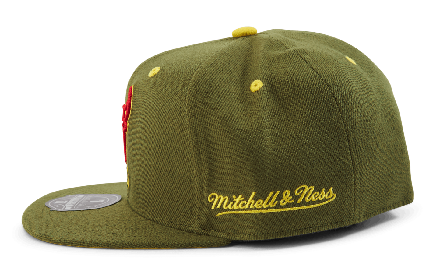 Mitchell & Ness Men's NBA Dusty Olive Fitted Hwc Bulls Fitted Caps