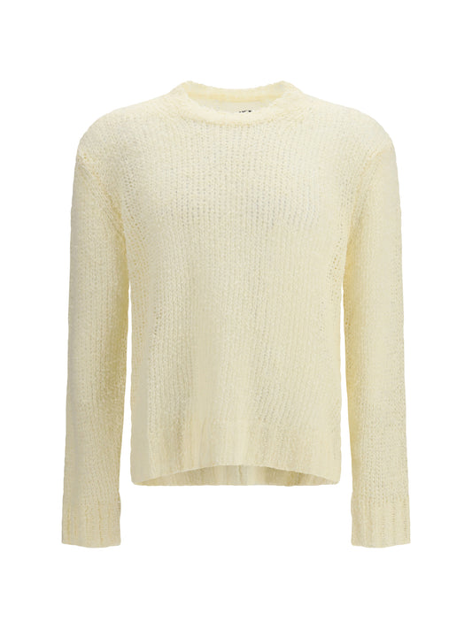 Openwork Sweater Eggshell Linen