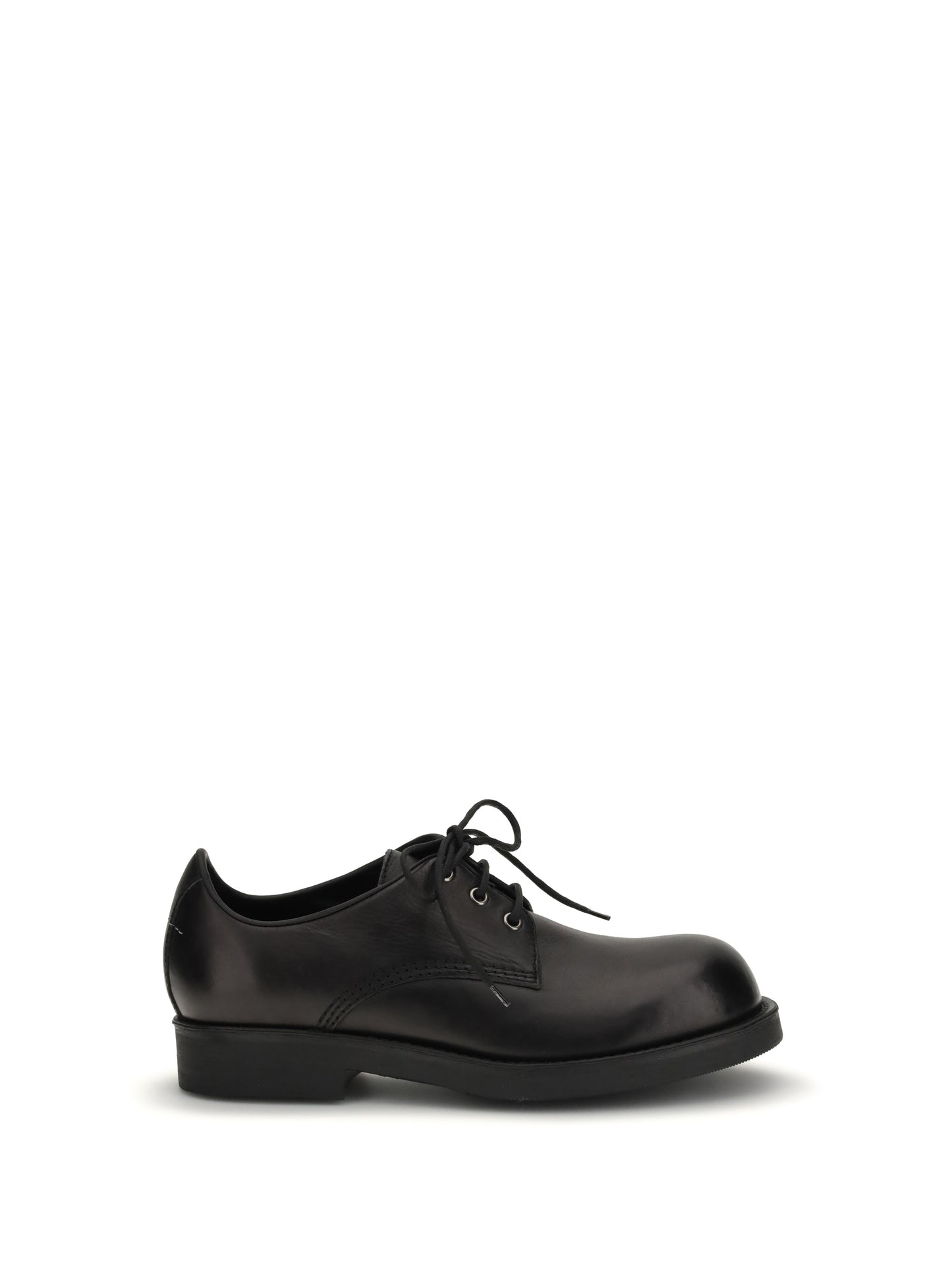 Biker Lace-Up Shoes Black