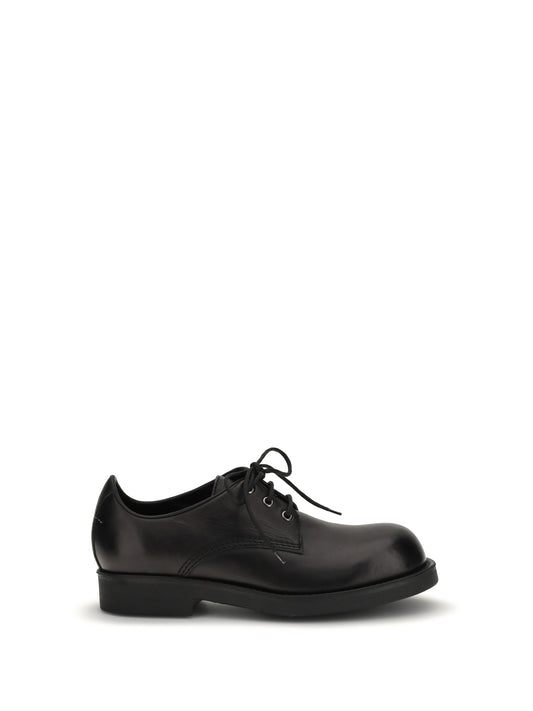Biker Lace-Up Shoes Black