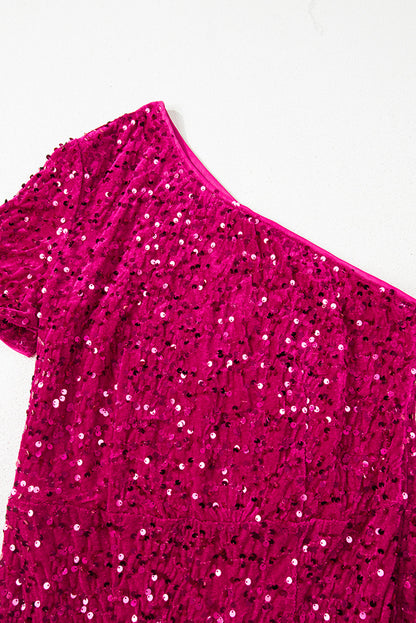 Threaded Pear Meadow High Bodycon Sequin Gown