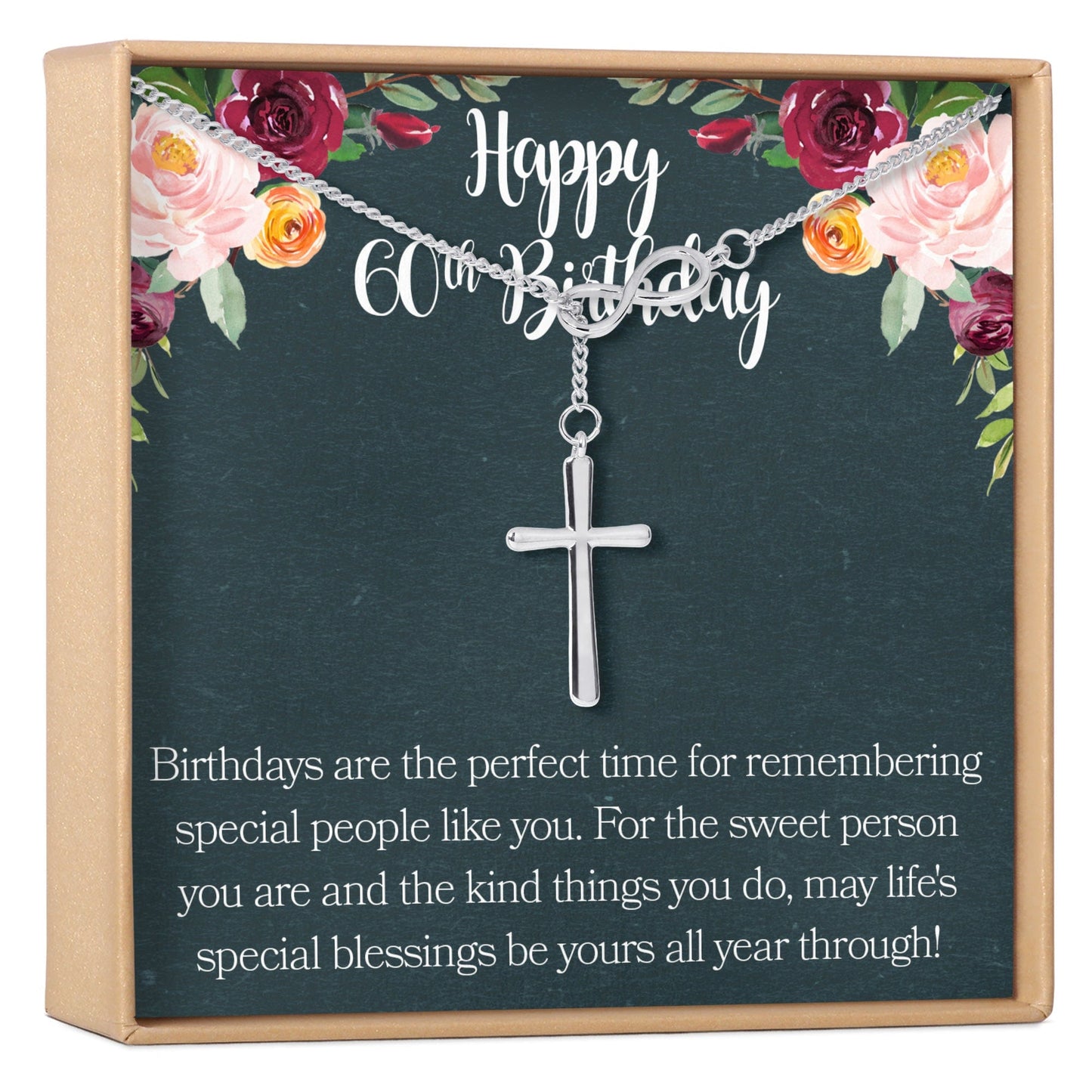 60th Birthday Necklace, Multiple Styles