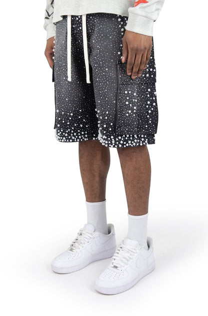Rebel Denim Frosty Denim Jorts - Black Sand