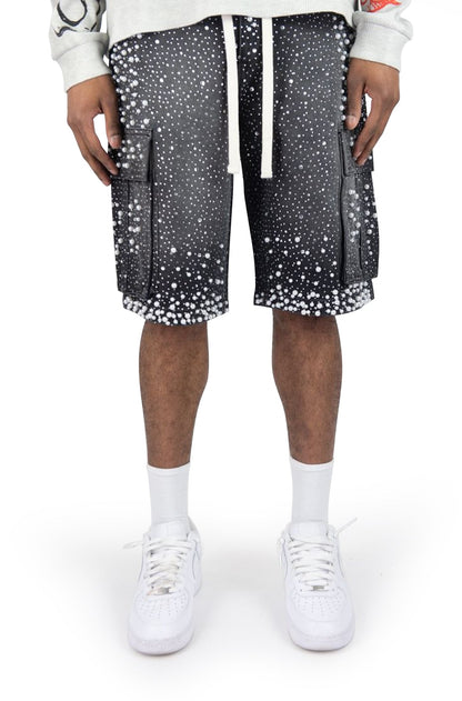 Rebel Denim Frosty Denim Jorts - Black Sand