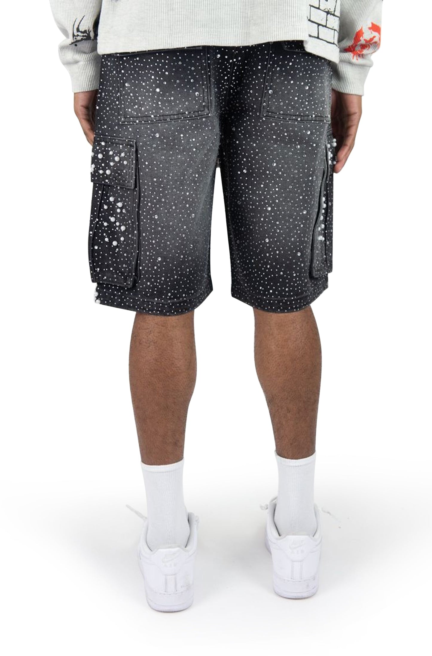 Rebel Denim Frosty Denim Jorts - Black Sand