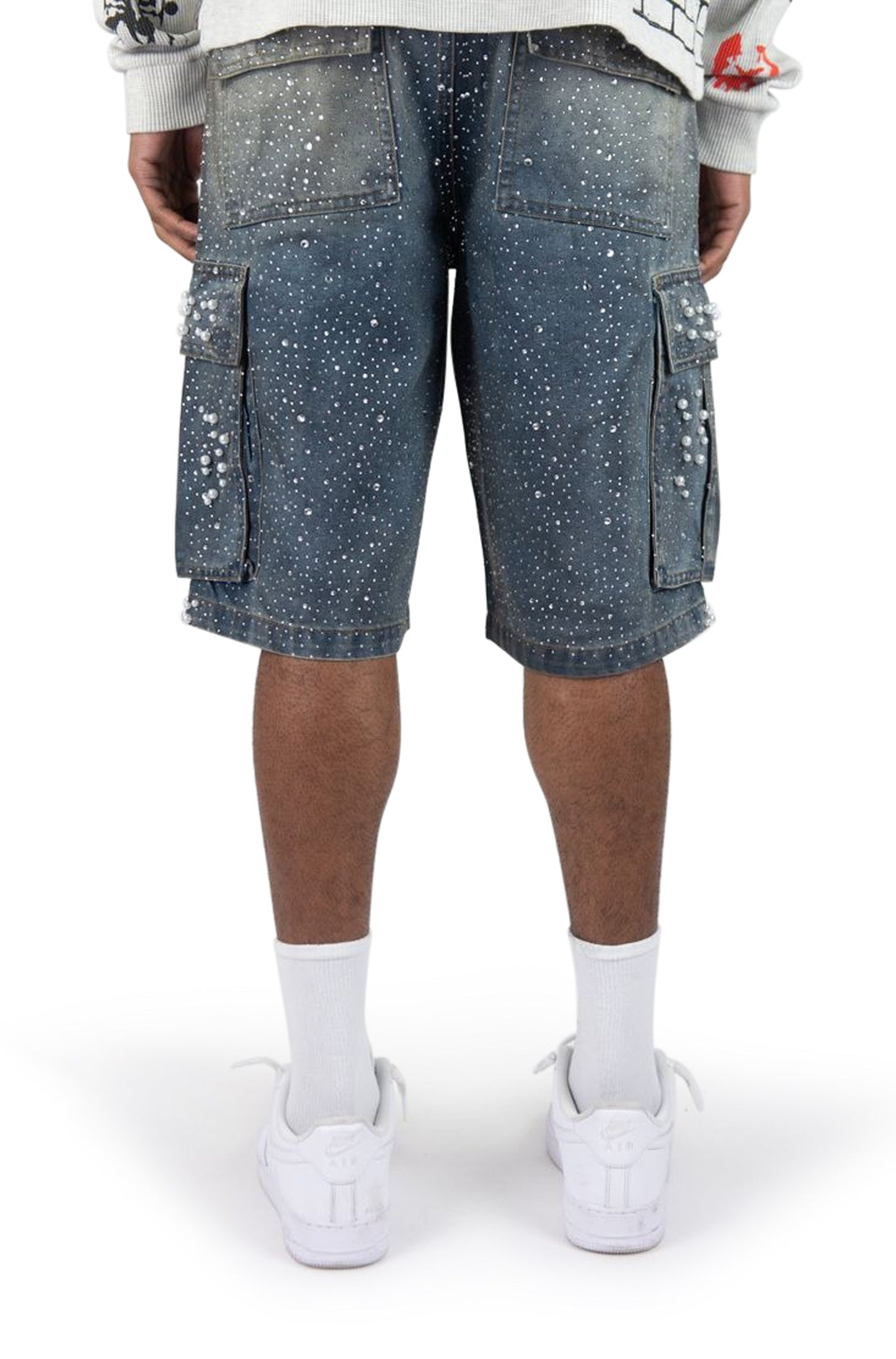 Rebel Denim Frosty Denim Jorts - Black Sand