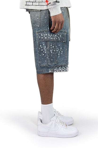 Rebel Denim Frosty Denim Jorts - Black Sand