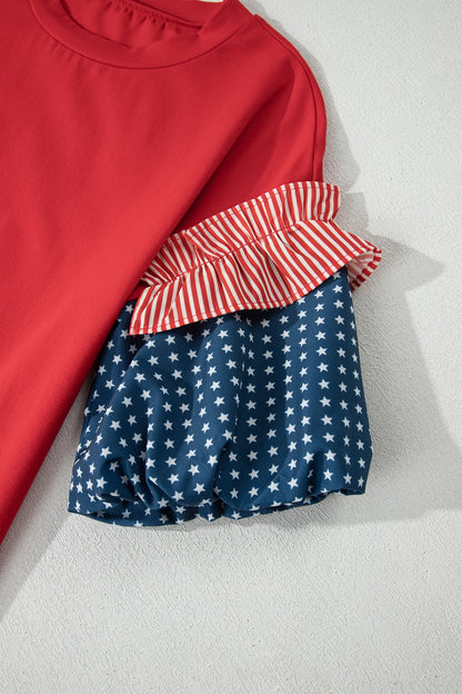 Threaded Pear Aspyn Short Puff Sleeve Top