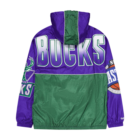Mitchell & Ness Men's Team Og 2.0 Anorak Windbreaker Bucks Windbreakers