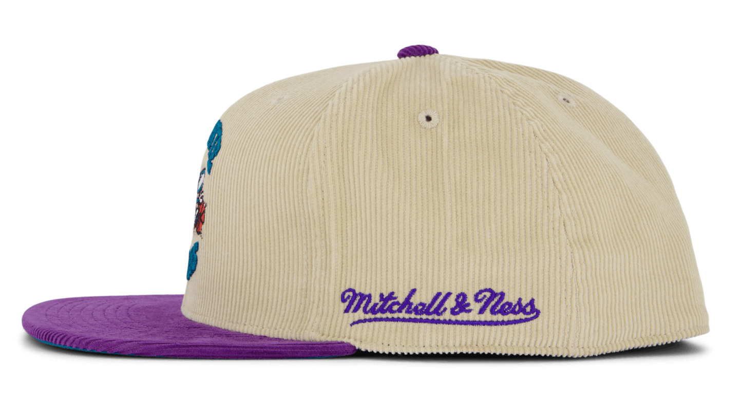 Mitchell & Ness Men's NBA 2 Tone Team Cord Fitted Hwc Hornets Fitted Caps