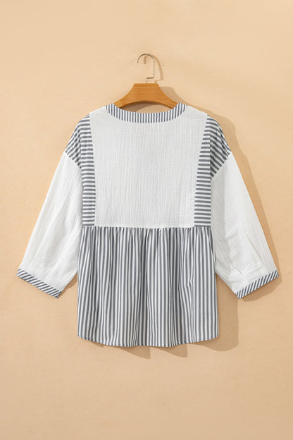 Threaded Pear Zahra Bracelet Sleeve Babydoll Blouse
