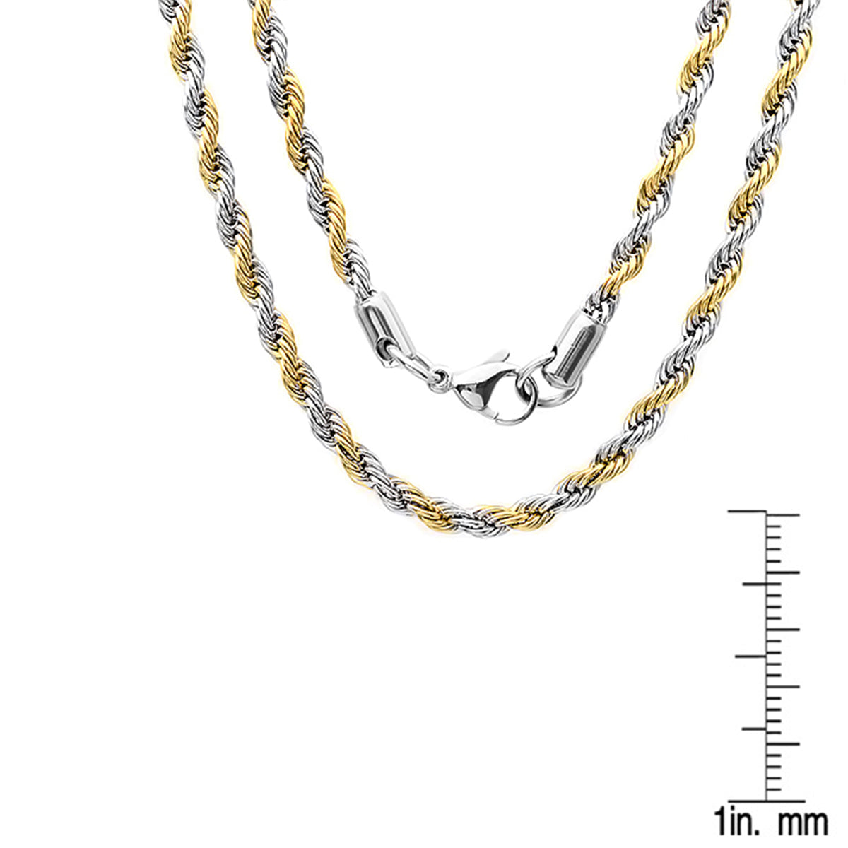 Two-Tone Rope Chain Necklace