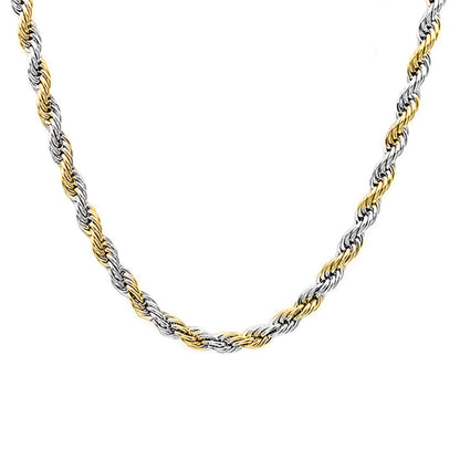 Two-Tone Rope Chain Necklace