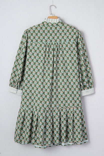 Threaded Pear Olivia 4 Sleeve Floral PLUS Dress