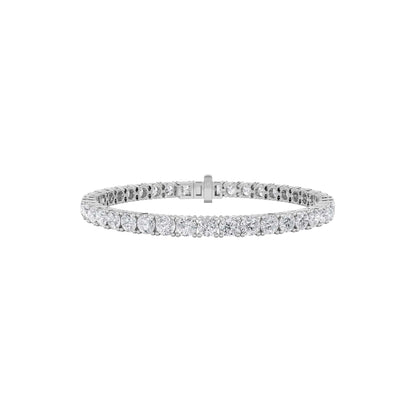 Round Shaped Lab Grown Diamond (F/VS) Classic Tennis Bracelet in 14K White Gold
