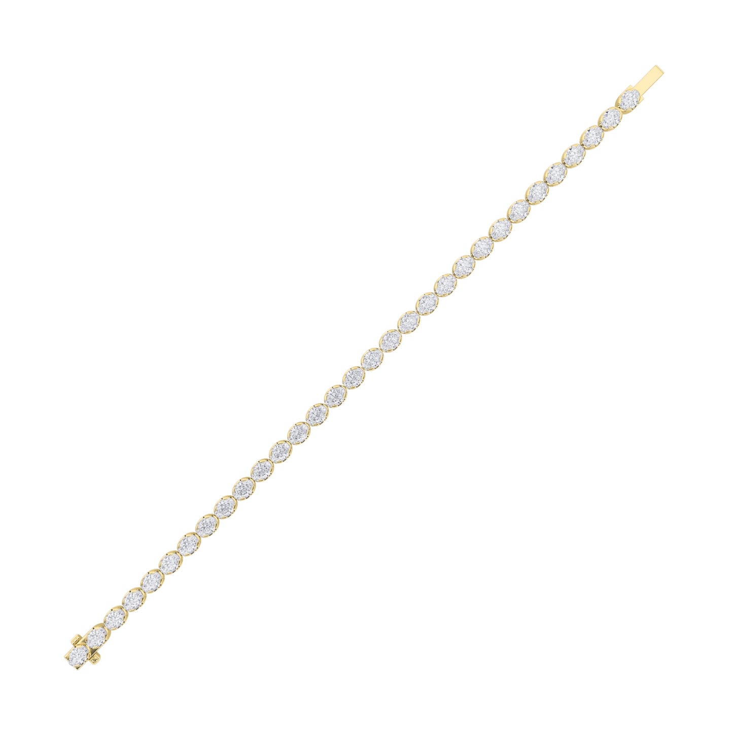 Oval Shaped Lab Grown Diamond (F/VS) Bracelet in 14K Gold
