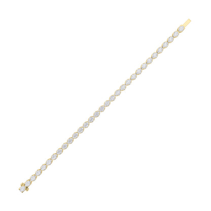 Oval Shaped Lab Grown Diamond (F/VS) Bracelet in 14K Gold