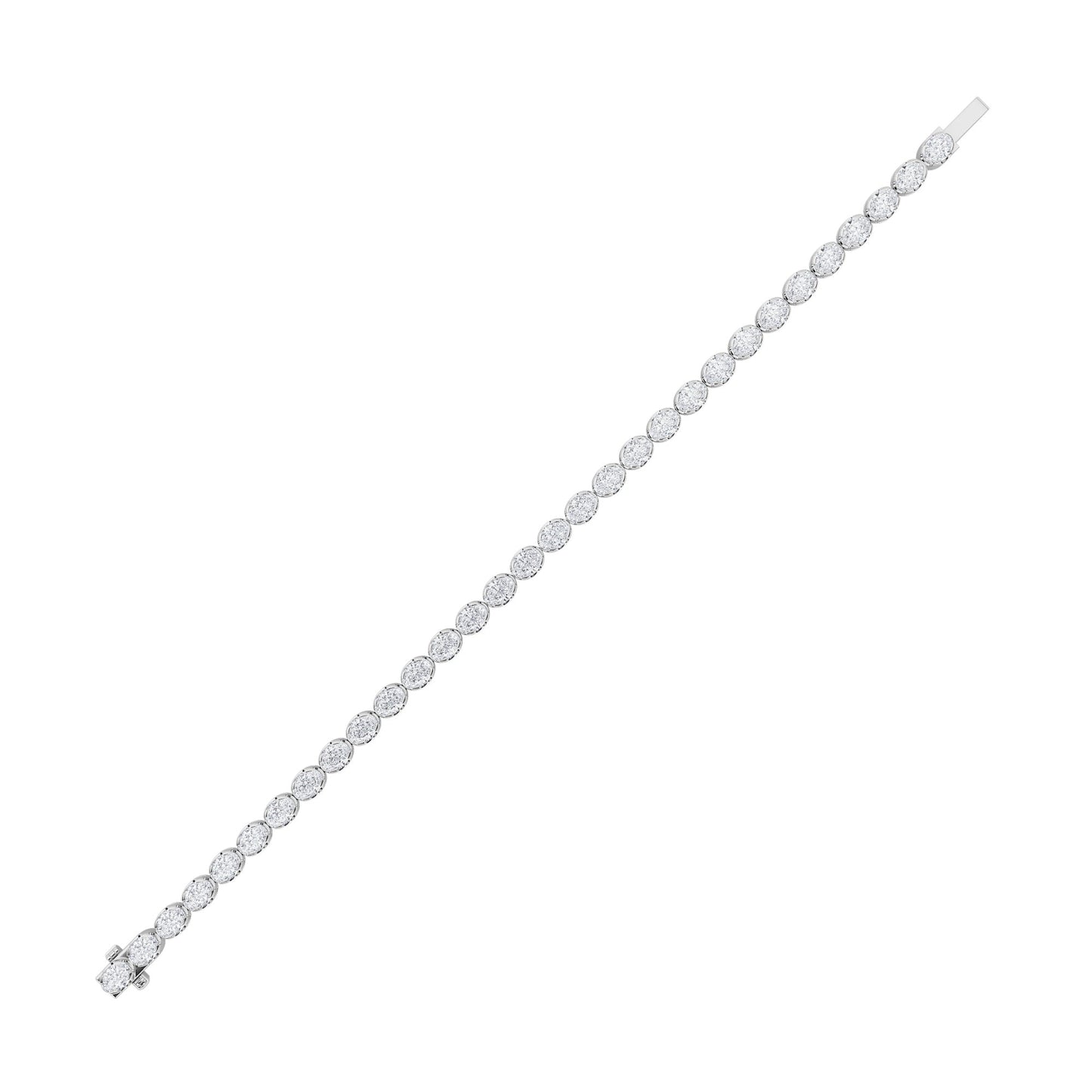 Oval Shaped Lab Grown Diamond (F/VS) Bracelet in 14K Gold